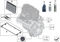 Goto diagram: BMW Classic Motorbike Model S 1000 RR 10 (0507,0517)( USA ), Category 02.05 Service, engine oil / inspection :: Diagram: 02_0104