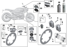 Goto diagram: BMW Classic Motorbike Model R nineT (0A06, 0A16)( USA ), Category 02.10 Service, brakes :: Diagram: 02_0114