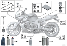 Goto diagram: BMW Classic Motorbike Model K 1200 R (0584,0594)( USA ), Category 02.05 Service, engine oil / inspection :: Diagram: 02_0142