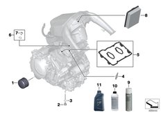 Goto diagram: BMW Classic Motorbike Model F 850 GS (0B09, 0B19)( ECE ), Category 02.05 Service, engine oil / inspection :: Diagram: 02_0174