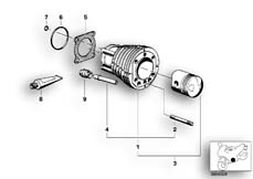 Goto diagram: BMW Classic Motorbike Model R60/6( ECE ), Category 11.15 Cylinder :: Diagram: 11_1728