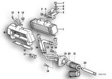 Goto diagram: BMW Classic Motorbike Model R 100 R 91( ECE ), Category 11.35 Lubrication system-Oil filter :: Diagram: 11_1831