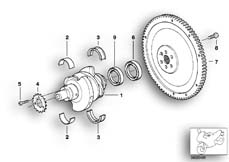 Goto diagram: BMW Classic Motorbike Model A61 (9251)( ECE ), Category 11.21 Crankshaft/flywheel :: Diagram: 11_2198