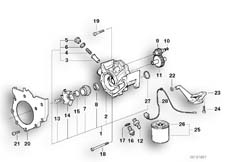 Goto diagram: BMW Classic Motorbike Model K 1200 LT 99 (0545,0555)( ECE ), Category 11.51 WATERPUMP/OILPUMP - OIL FILTER :: Diagram: 11_2306