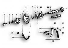 Goto diagram: BMW Classic Motorbike Model R24( ECE ), Category 11.30 CAMSHAFT, CAMSHAFT GEAR, TIMING CHAIN :: Diagram: 11_2596