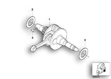 Goto diagram: BMW Classic Motorbike Model C1 200 (0192)( ECE ), Category 11.21 Crankshaft drive :: Diagram: 11_2918
