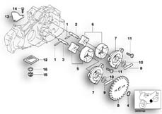 Goto diagram: BMW Classic Motorbike Model G 650 GS Sertão (0136, 0146)( USA ), Category 11.41 Single parts for oil pump :: Diagram: 11_2934