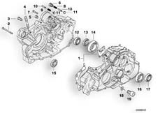 Goto diagram: BMW Classic Motorbike Model G 650 Xcountry 08 (0141,0151)( ECE ), Category 11.11 Engine housing mounting parts :: Diagram: 11_2947