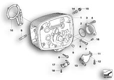 Goto diagram: BMW Classic Motorbike Model R 1150 RS 01 (0447,0498)( ECE ), Category 11.12 Cylinder Head double-ignition :: Diagram: 11_3541