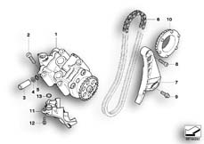 Goto diagram: BMW Classic Motorbike Model K 1200 R (0584,0594)( USA ), Category 11.41 Single parts for oil pump :: Diagram: 11_3813