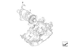 Goto diagram: BMW Classic Motorbike Model F 650 GS (0218,0228)( USA ), Category 11.21 Crankshaft with bearing shells :: Diagram: 11_4008