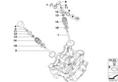 Goto diagram: BMW Classic Motorbike Model G 450 X (0145)( ECE ), Category 11.34 TIMING GEAR - INTAKE VALVE/EXHAUST VALVE :: Diagram: 11_4247