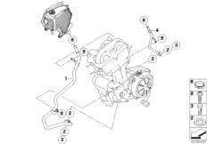 Goto diagram: BMW Classic Motorbike Model G 650 GS Sertão (0136, 0146)( USA ), Category 11.44 Lubrication syst., pipes :: Diagram: 11_4251