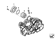 Goto diagram: BMW Classic Motorbike Model G 650 GS Sertão (0136, 0146)( USA ), Category 11.42 Oil filter :: Diagram: 11_4672