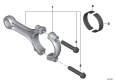Goto diagram: BMW Classic Motorbike Model R 1200 GS Adve. (0A02, 0A12)( USA ), Category 11.24 Connecting rod with bearing :: Diagram: 11_5153