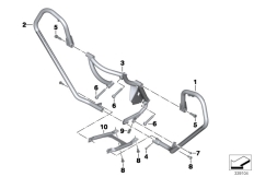 Goto diagram: BMW Classic Motorbike Model F 800 GT 17 (0B53, 0B63)( USA ), Category 11.84 Protection bar,mountng parts,authorities :: Diagram: 11_6786