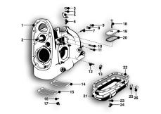 Goto diagram: BMW Classic Motorbike Model R71( ECE ), Category 11.10 Engine housing :: Diagram: 11p0013