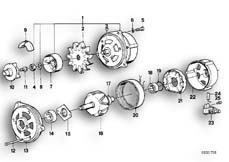 Goto diagram: BMW Classic Motorbike Model K 100 RS (0523,0533)( ECE ), Category 12.10 Generator, individual parts :: Diagram: 12S0754