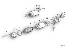 Goto diagram: BMW Classic Motorbike Model K 100 RT 84 (0504,0505,0514)( ECE ), Category 12.15 STARTER PARTS :: Diagram: 12S0755