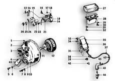 Goto diagram: BMW Classic Motorbike Model R24( ECE ), Category 12.05 Alternator :: Diagram: 12_0971
