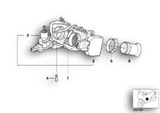 Goto diagram: BMW Classic Motorbike Model R 850 C 99 (0421)( ECE ), Category 13.54 Throttle valve system/actuator/sensor :: Diagram: 13_0619