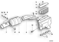 Goto diagram: BMW Classic Motorbike Model K 1200 LT 99 (0545,0555)( ECE ), Category 13.71 Intake silencer / Filter cartridge :: Diagram: 13_0795