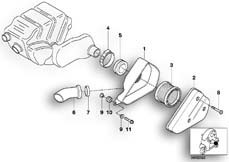 Goto diagram: BMW Classic Motorbike Model C1 200 (0192)( ECE ), Category 13.71 Intake silencer / Filter cartridge :: Diagram: 13_0881