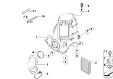Goto diagram: BMW Classic Motorbike Model HP2 Megamoto (0310,0320)( ECE ), Category 13.71 Intake silencer / Filter cartridge :: Diagram: 13_1118