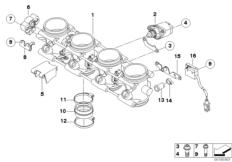 Goto diagram: BMW Classic Motorbike Model K 1200 R Sport (0585,0595)( ECE ), Category 13.54 Throttle housing Assy :: Diagram: 13_1265
