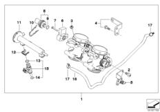 Goto diagram: BMW Classic Motorbike Model F 800 ST (0234,0244)( USA ), Category 13.54 Throttle housing Assy :: Diagram: 13_1298