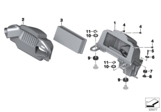 Goto diagram: BMW Classic Motorbike Model K 1600 Bagger (0F51, 0F53)( ECE ), Category 13.71 Intake sound system :: Diagram: 13_1395