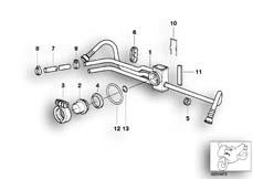 Goto diagram: BMW Classic Motorbike Model R 1100 RS 93 (0411,0416)( ECE ), Category 16.12 FUEL DISTRIBUTOR/PRESSURE REGULATOR :: Diagram: 16_0256