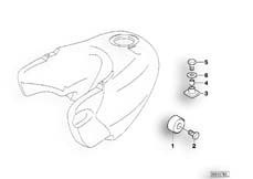 Goto diagram: BMW Classic Motorbike Model F 650 97 (0166)( USA ), Category 16.11 Fuel tank mounting :: Diagram: 16_0333