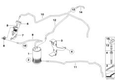 Goto diagram: BMW Classic Motorbike Model HP2 Sport (0458, 0468)( USA ), Category 16.13 Activated Charcoal Filter/FUEL VENTILAT :: Diagram: 16_0640