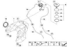Goto diagram: BMW Classic Motorbike Model R 1200 GS Adve. 08 (0380,0390)( USA ), Category 16.11 Fuel tank/mounting parts :: Diagram: 16_0682