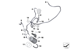 Goto diagram: BMW Classic Motorbike Model A40 (9X01, 9X02)( ECE ), Category 16.13 Activated Charcoal Filter/FUEL VENTILAT :: Diagram: 16_0881