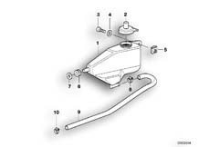 Goto diagram: BMW Classic Motorbike Model K 1200 RS 01 (0547,0557)( ECE ), Category 17.13 EXPANSION TANK :: Diagram: 17_0127