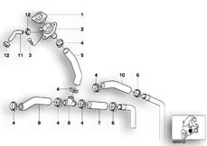 Goto diagram: BMW Classic Motorbike Model C1 (0191)( ECE ), Category 17.12 THERMOSTAT/RADIATOR HOSES :: Diagram: 17_0180