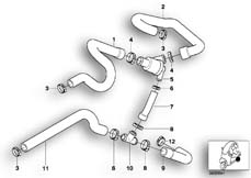 Goto diagram: BMW Classic Motorbike Model C1 200 (0192)( ECE ), Category 17.12 THERMOSTAT/RADIATOR HOSES :: Diagram: 17_0188