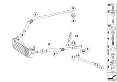 Goto diagram: BMW Classic Motorbike Model R 1200 S (0366,0396)( USA ), Category 17.22 OIL COOLING PIPE :: Diagram: 17_0471