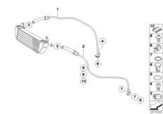 Goto diagram: BMW Classic Motorbike Model R 1200 ST (0328,0338)( USA ), Category 17.22 OIL COOLING PIPE :: Diagram: 17_0473