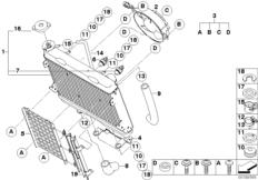 Goto diagram: BMW Classic Motorbike Model G 450 X (0145)( ECE ), Category 17.11 Radiator :: Diagram: 17_0482