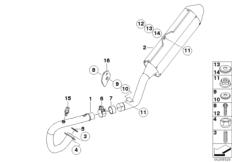 Goto diagram: BMW Classic Motorbike Model G 450 X (0145)( ECE ), Category 18.51 Exhaust system parts with mounting :: Diagram: 18_0800