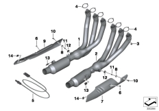 Goto diagram: BMW Classic Motorbike Model K 1600 Bagger (0F51, 0F53)( ECE ), Category 18.51 Exhaust manifold :: Diagram: 18_0900
