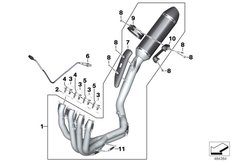 Goto diagram: BMW Classic Motorbike Model HP4Race (0E31, 0E33)( USA ), Category 18.51 Exhaust system parts with mounting :: Diagram: 18_1307