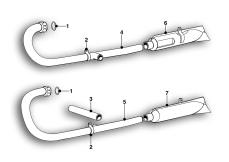 Goto diagram: BMW Classic Motorbike Model R51( ECE ), Category 18.05 Exhaust system :: Diagram: 18p0001