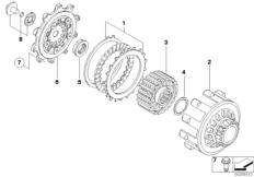 Goto diagram: BMW Classic Motorbike Model G 450 X (0145)( ECE ), Category 21.21 Clutch - single parts :: Diagram: 21_0241