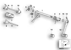 Goto diagram: BMW Classic Motorbike Model F 650 94 (0161)( ECE ), Category 23.31 5-SPEED TRANSMISSION SHIFTING PARTS :: Diagram: 23_0281