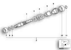Goto diagram: BMW Classic Motorbike Model R 850 R 94 (0401,0406)( ECE ), Category 23.05 5-speed gearbox input shaft M 93, M 94 :: Diagram: 23_0753