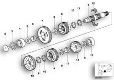 Goto diagram: BMW Classic Motorbike Model R 1100 RT 96 (0413,0418)( ECE ), Category 23.21 5-speed gearbox output shaft M 97 :: Diagram: 23_0759